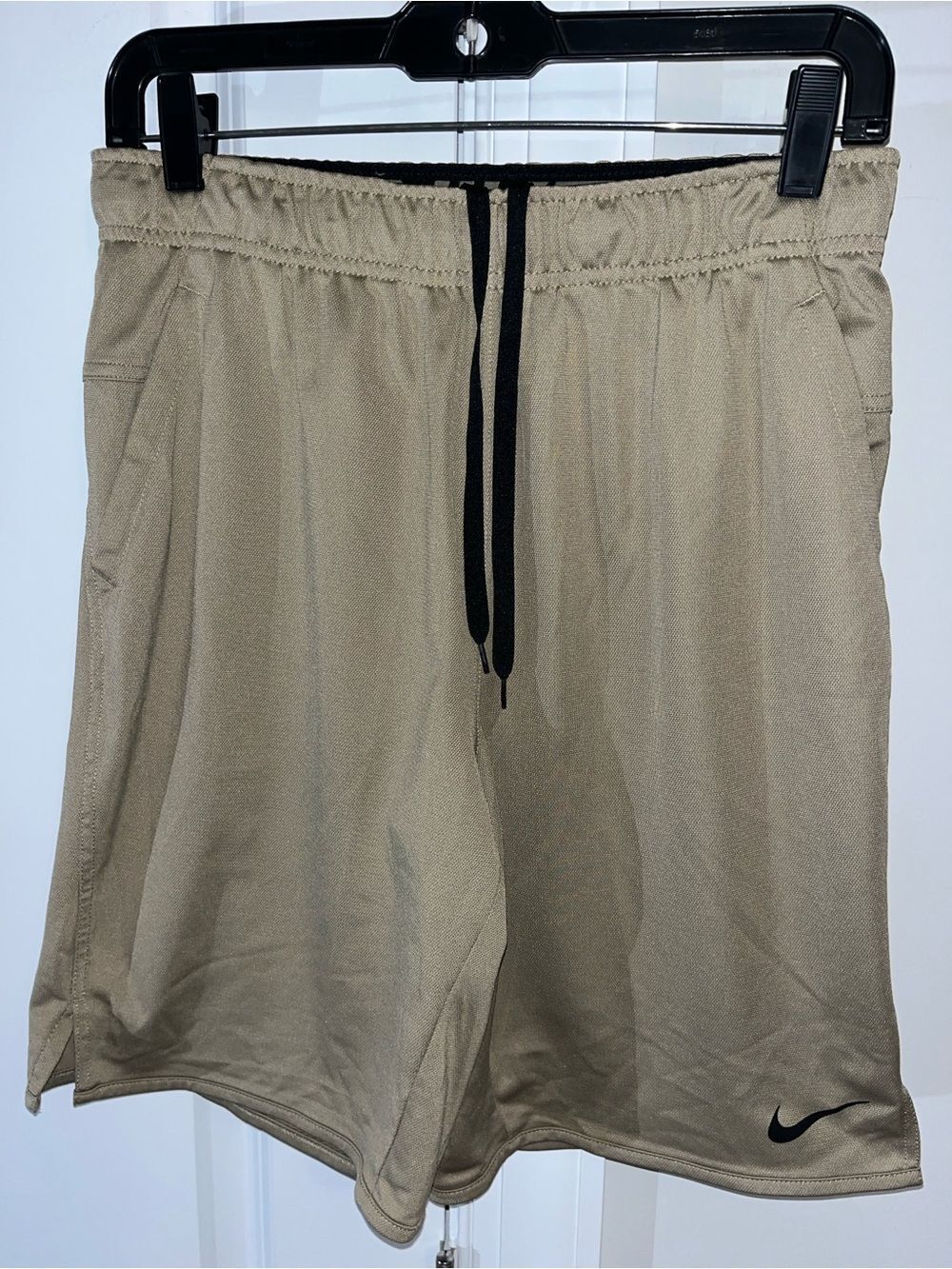 Mens NEW Nike Dri Fit Gym Sports Tan Beige 🏀B-ball basketball 9” Shorts S